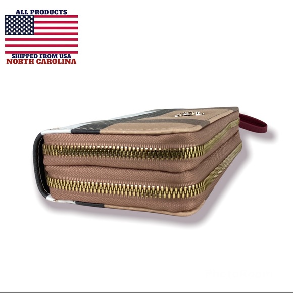 Women's Double Zipper Long Handbag Wallet Phone compartment wallet for women - Picture 6 of 6